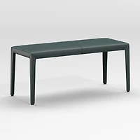 Folio Dark Green Top-Grain Leather 40" Bench