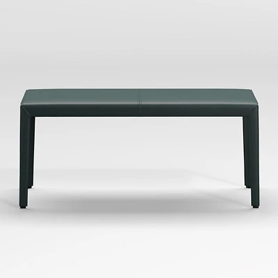 Folio Dark Green Top-Grain Leather 40" Bench