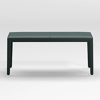 Folio Dark Green Top-Grain Leather 40" Bench