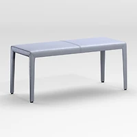 Folio Slate Blue Top-Grain Leather 40" Bench