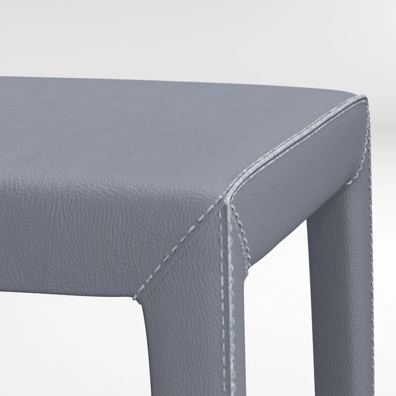 Folio Slate Blue Top-Grain Leather 40" Bench