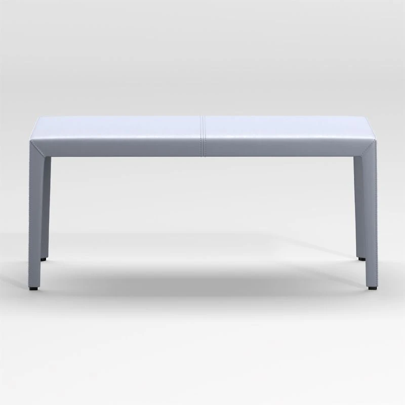 Folio Slate Blue Top-Grain Leather 40" Bench