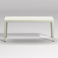 Folio White Top-Grain Leather 40" Bench