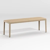 Folio Beige Top-Grain Leather 52" Bench