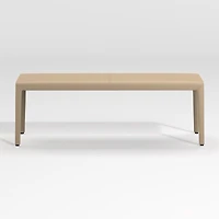 Folio Beige Top-Grain Leather 52" Bench