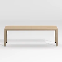 Folio Beige Top-Grain Leather 52" Bench