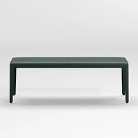 Folio Dark Green Top-Grain Leather 52" Bench