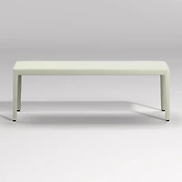 Folio White Top-Grain Leather 52" Bench