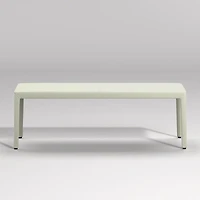 Folio White Top-Grain Leather 52" Bench