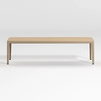 Folio Beige Top-Grain Leather 64" Bench