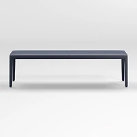 Folio Deep Blue Top-Grain Leather 64" Bench