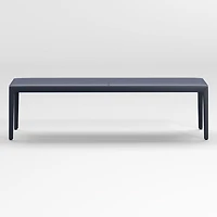 Folio Deep Blue Top-Grain Leather 64" Bench