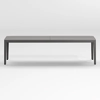 Folio Dark Grey Top-Grain Leather 64" Bench