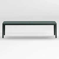 Folio Dark Green Top-Grain Leather 64" Bench