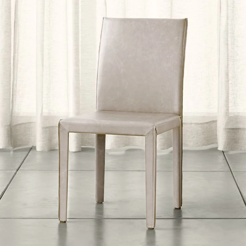 Folio Sand Top-Grain Leather Dining Chair