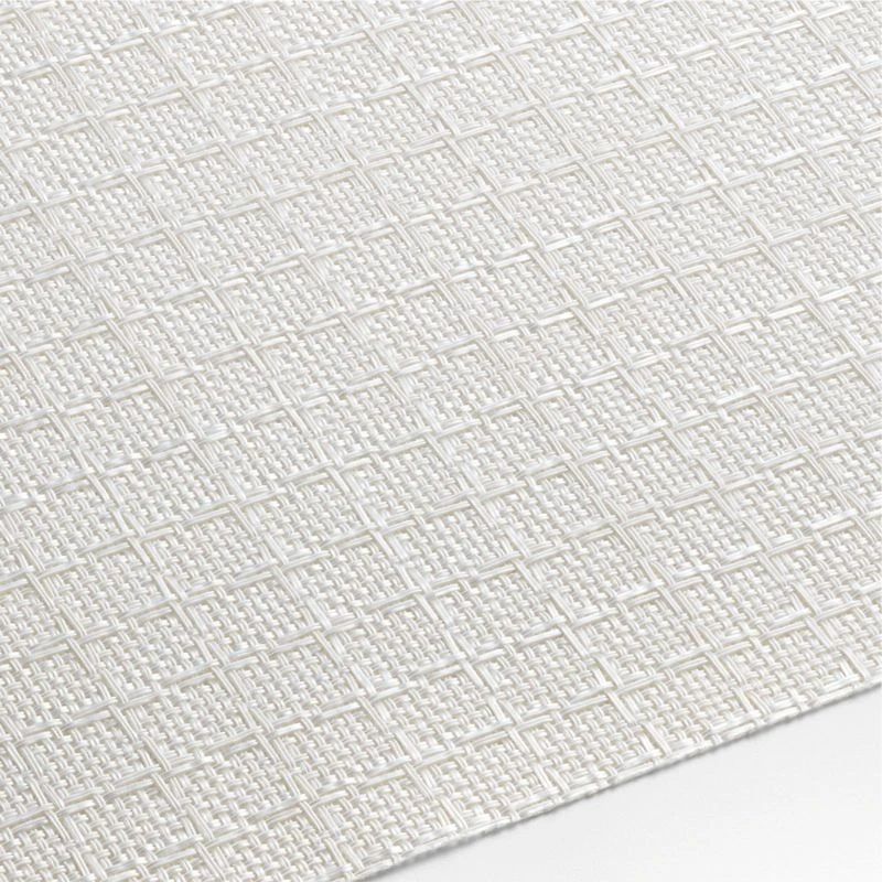 Chilewich ® Rectangular Folly White Neutral Easy-Clean Vinyl Placemat