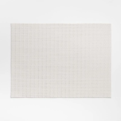 Chilewich ® Rectangular Folly White Neutral Easy-Clean Vinyl Placemat