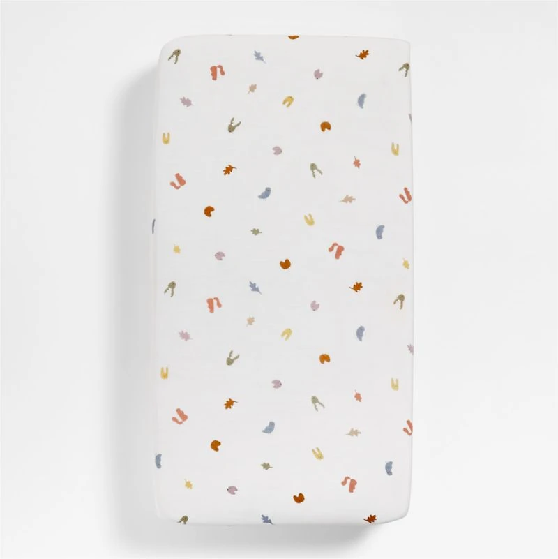 Supersoft Forest Animals Organic Cotton Baby Crib Fitted Sheet