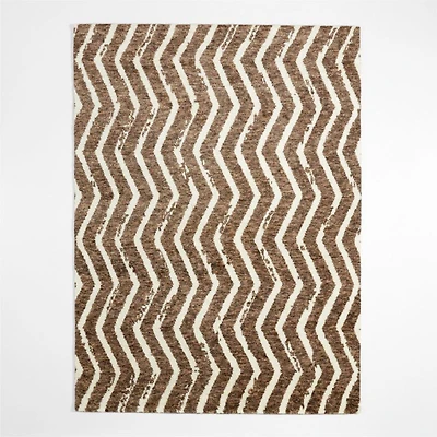 Formentera Wool Hand-Knotted Brown Area Rug 8'x10'