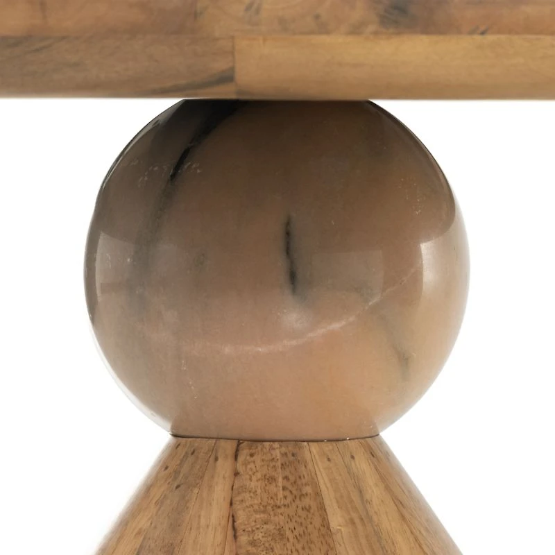 Foxx 60" Round Natural Wood Dining Table