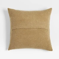 Frances Faux Mohair 23"x23" Golden Brown Throw Pillow Cover by Jake Arnold