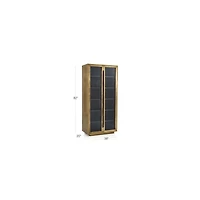 Freda Glass Door Storage Cabinet