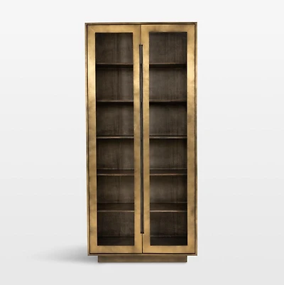 Freda Glass Door Storage Cabinet