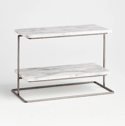 French Kitchen Marble 2-Tier Server