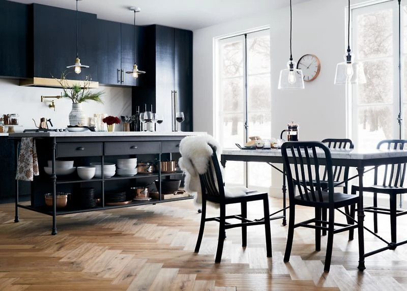 Delta Matte Black Side Chair with Alloy Grey Cushion