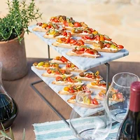 French Kitchen Marble 2-Tier Server