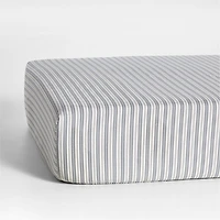 Frenchie Cloudy Blue Organic Cotton Baby Crib Fitted Sheet by Leanne Ford