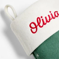 Festive Friends Felt Fox Kids Christmas Stocking