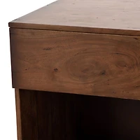 Fulton Acacia Wood Nightstand with Drawer
