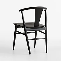 Fyn Black Wood Dining Side Chair