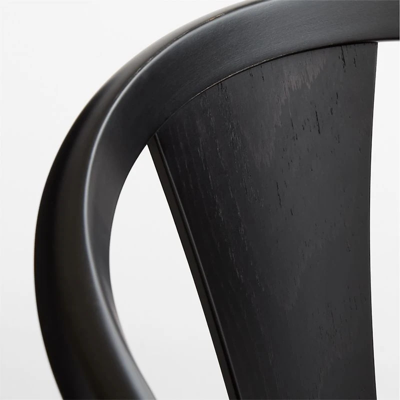 Fyn Black Wood Dining Side Chair