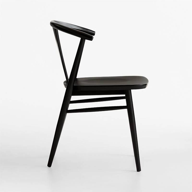Fyn Black Wood Dining Side Chair