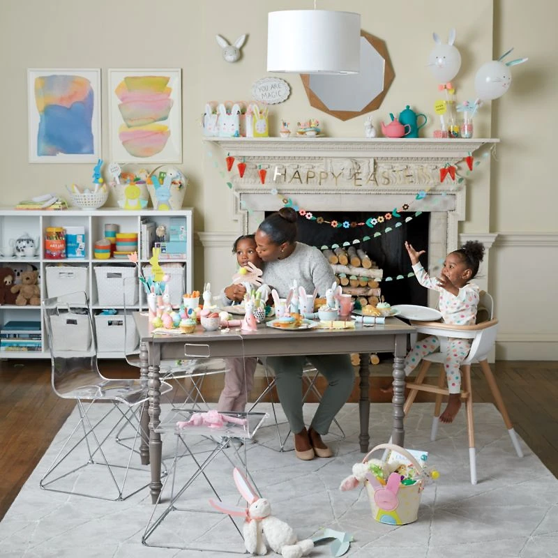 Now You See It Acrylic Kids Desk Chair with Silver Base