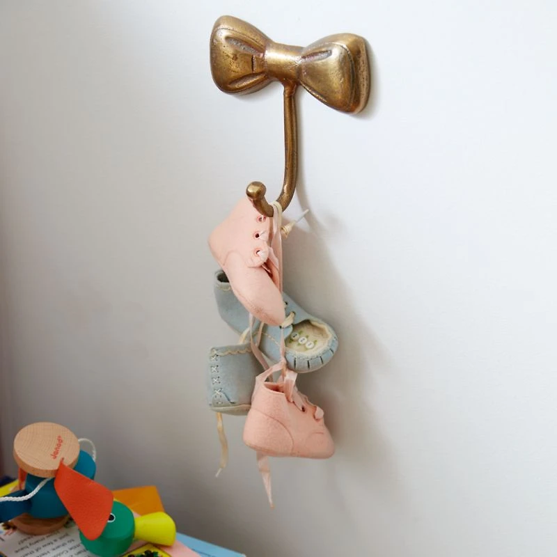 Little Bow Gold Metal Kids Wall Hook