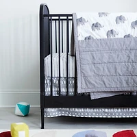 Larkin Black Metal Convertible Baby Crib