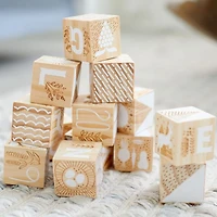 Etched Wooden Baby Blocks