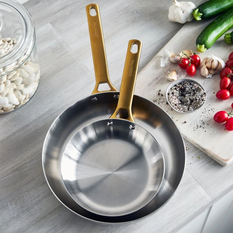 GreenPan ™ Reserve Stainless Steel 10" & 12" Frypan Set