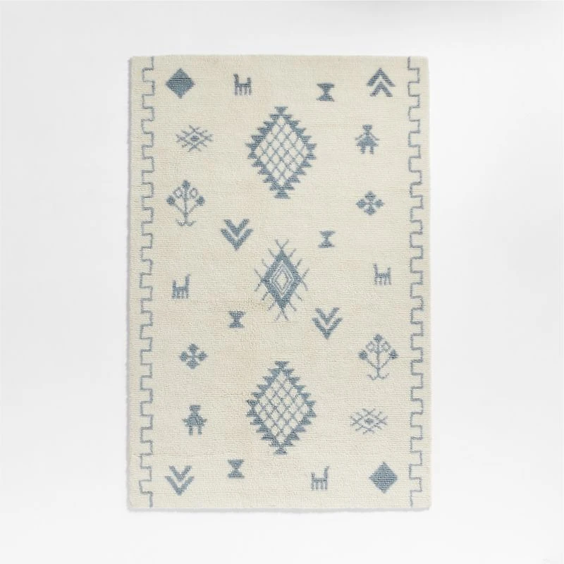 Gabey Figures Wool Kids Area Rug 5'x8