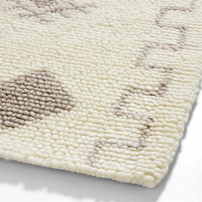 Gabey Figures Wool Dark Beige Kids Area Rug 5'x8'
