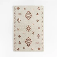 Gabey Figures Wool Pink Kids Area Rug 5'x8'