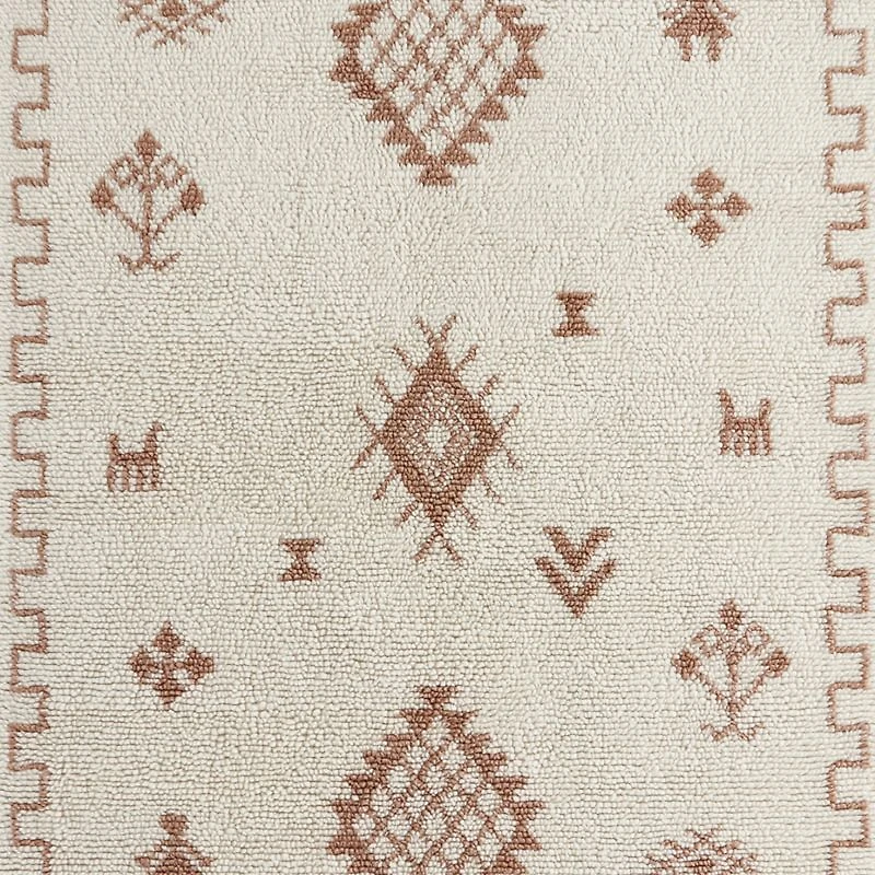 Gabey Figures Wool Pink Kids Area Rug 5'x8'