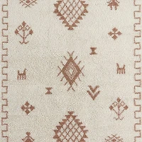 Gabey Figures Wool Pink Kids Area Rug 5'x8'