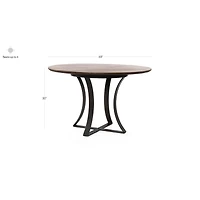 Damen 48" Brown Wood Top Dining Table