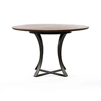 Damen 48" Brown Wood Top Dining Table