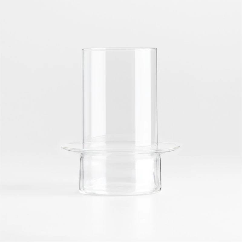 Gara Clear Glass Hurricane Candle Holder 7"