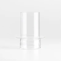 Gara Clear Glass Hurricane Candle Holder 7"